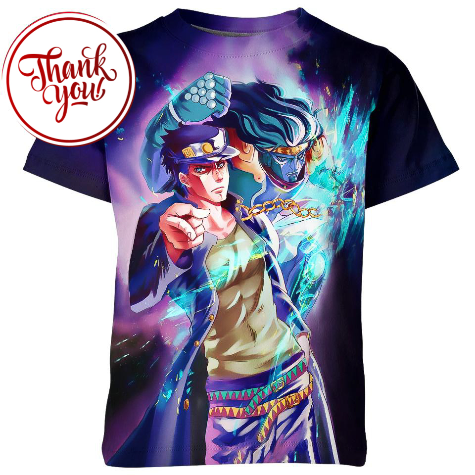 Jotaro and Star Platinum - Jojos 3D Print Unisex T-Shirt