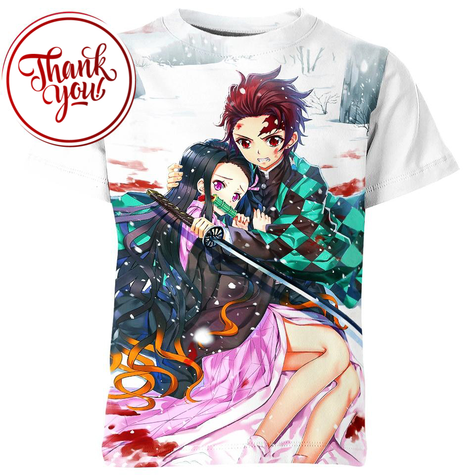 Tanjiro and Nezuko 3D Print Unisex T-Shirt