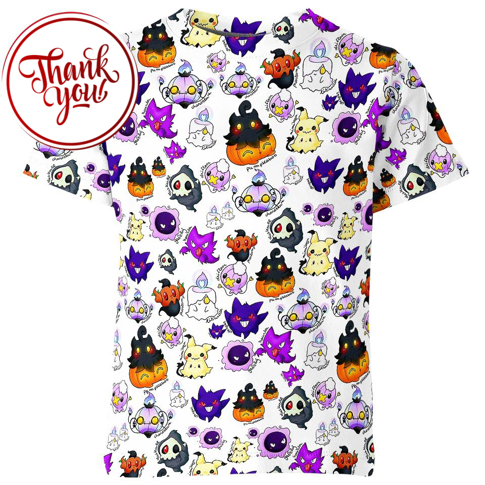 Halloween Pokemon 3D Print Unisex T-Shirt