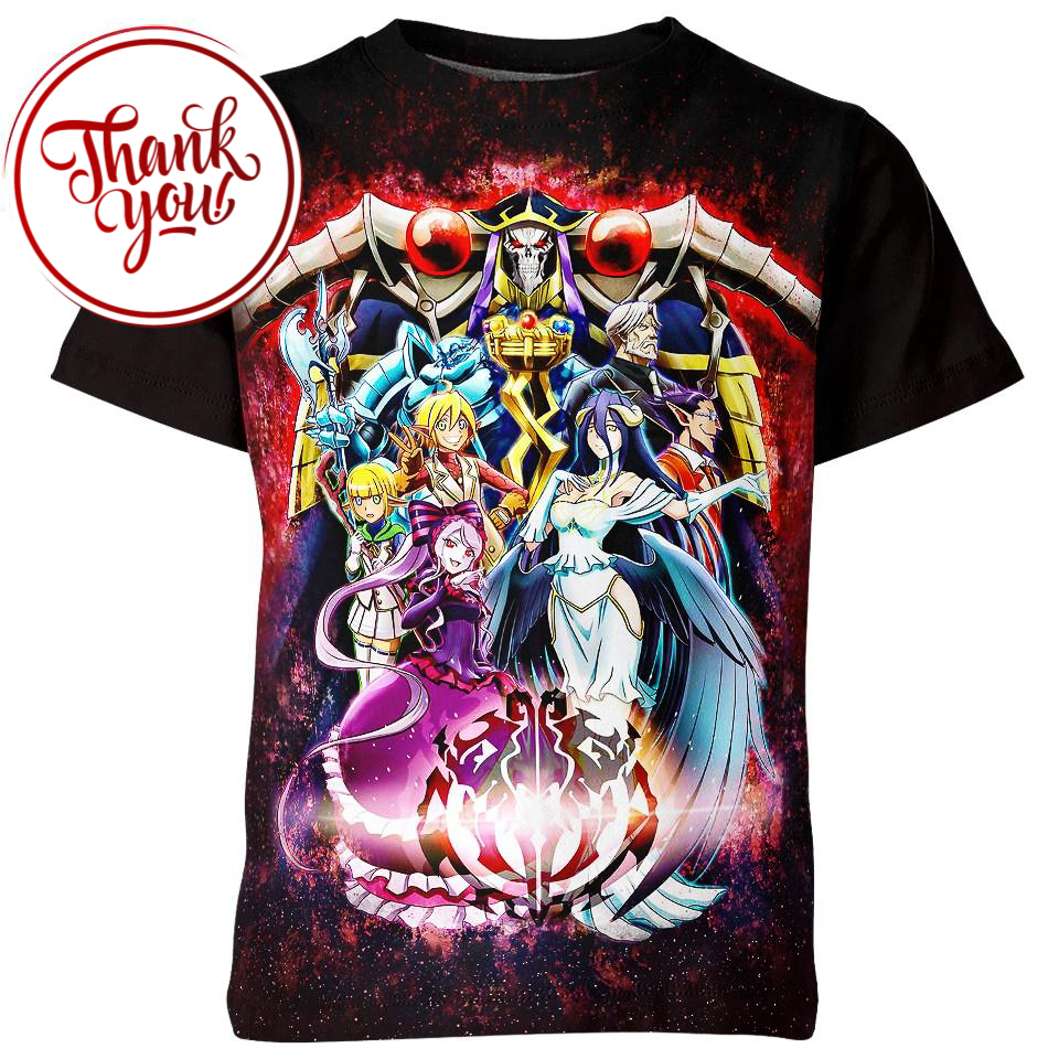Overlord All Characters Anime 3D Print Unisex T-Shirt