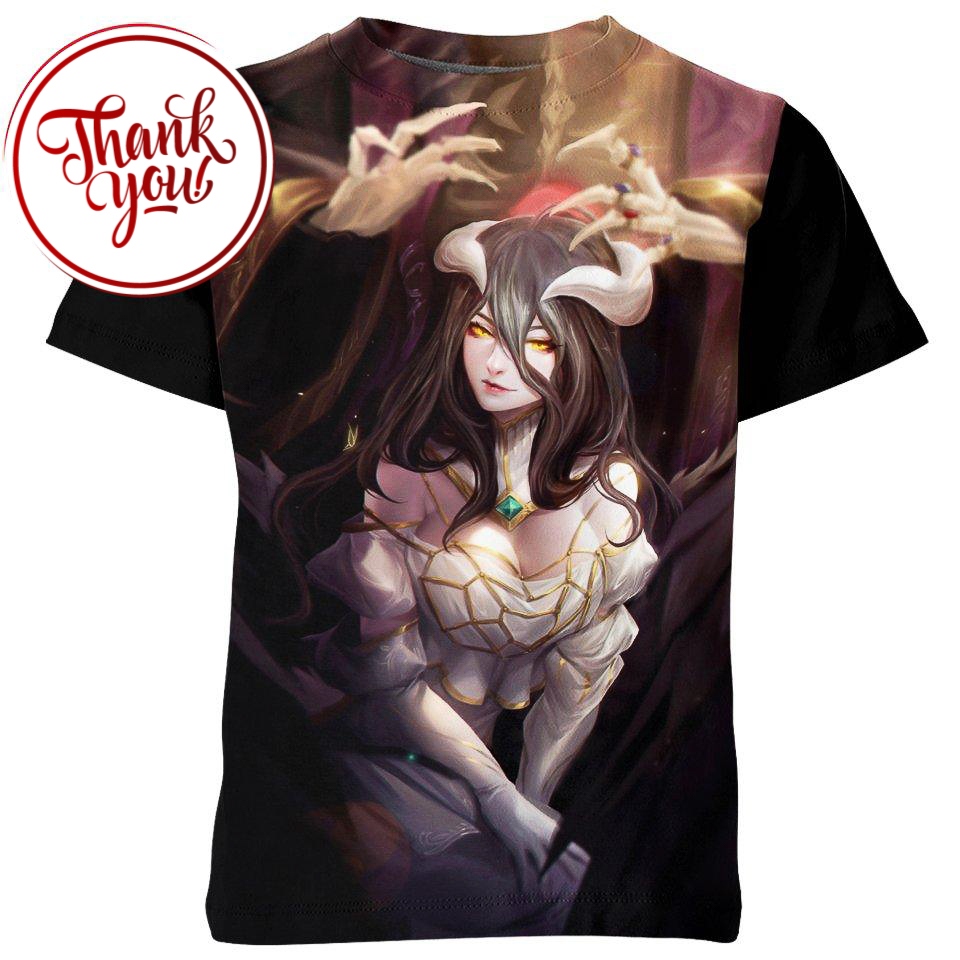 Albedo Overlord Anime 3D Print Unisex T-Shirt