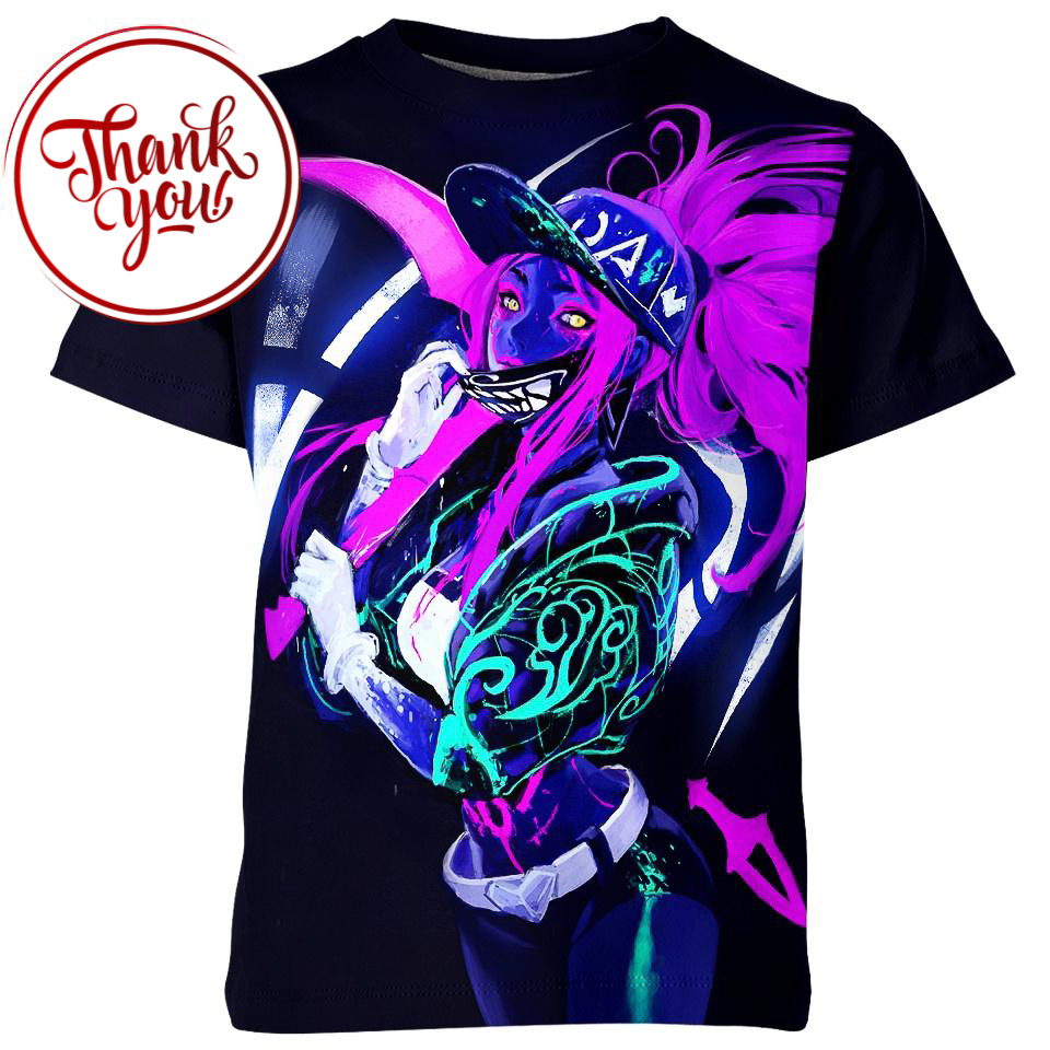 KDA Akali League Of Legends 3D Print Unisex T-Shirt