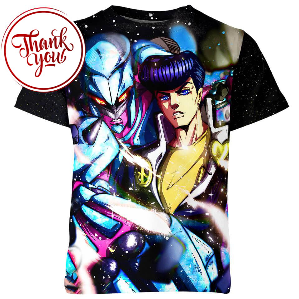 Josuke & Crazy Diamond in Jojos 3D Print Unisex T-Shirt