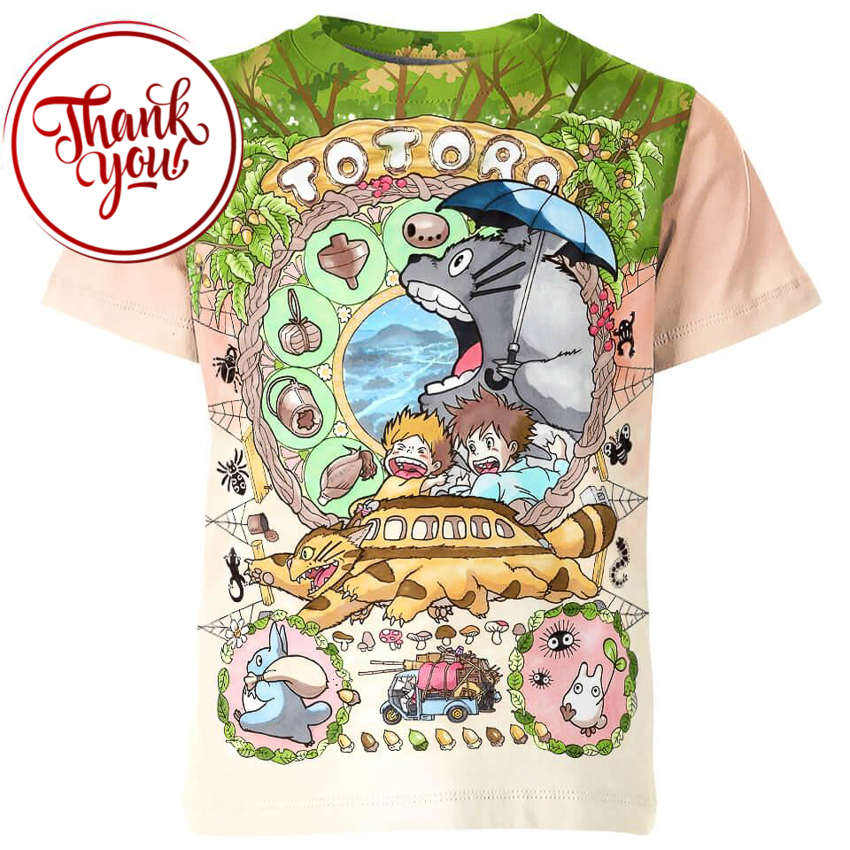 Stained Glass - Studio Ghibli 3D Print Unisex T-Shirt