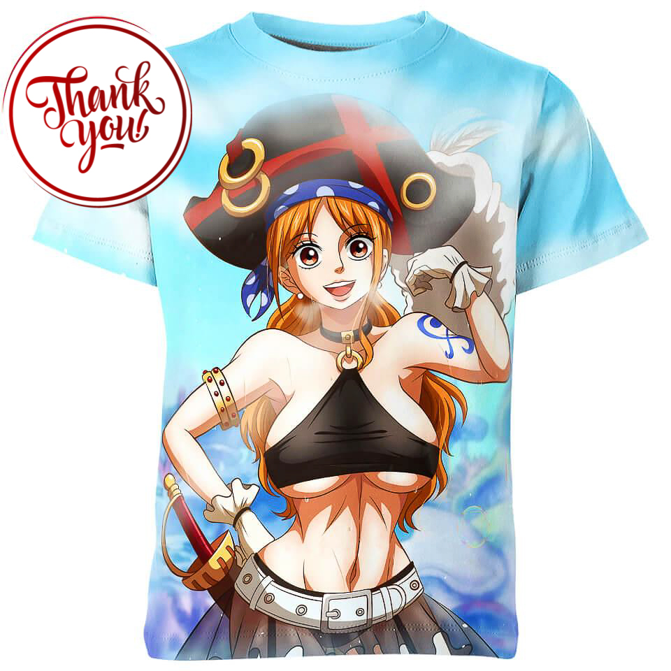 Charming Nami One Piece 3D Print Unisex T-Shirt