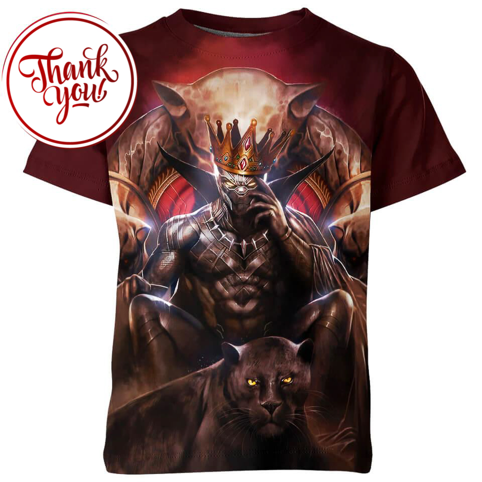 King Black Panther 3D Print Unisex T-Shirt
