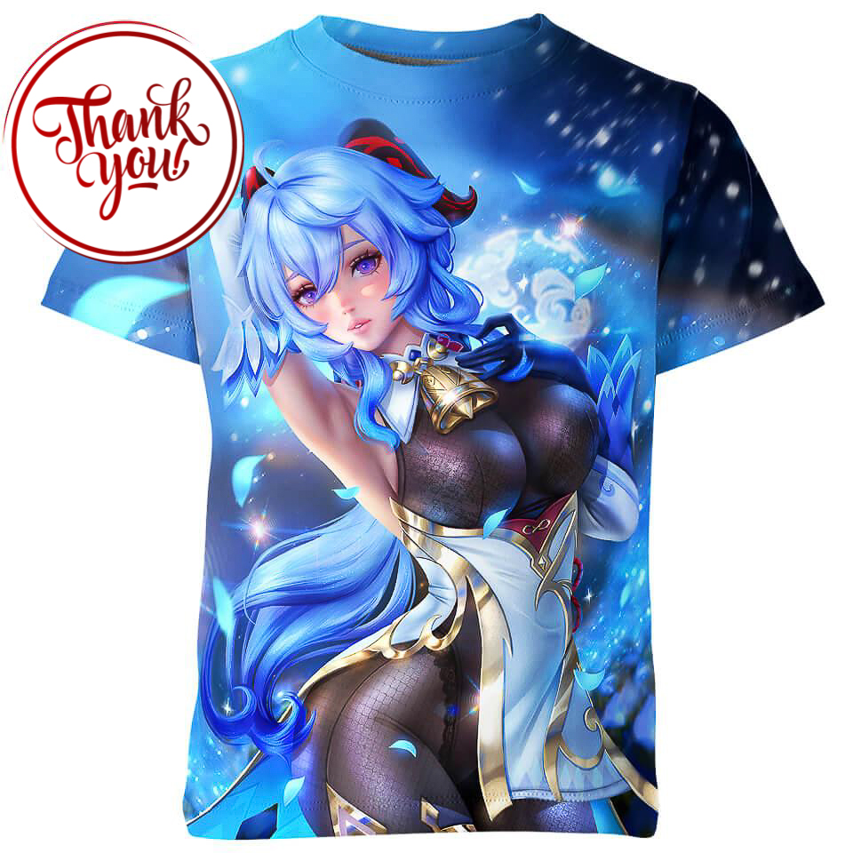 Ganyu in Genshin Impact 3D Print Unisex T-Shirt