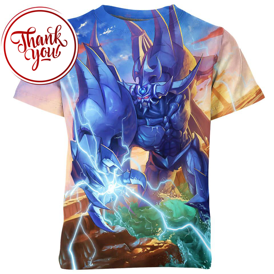 Obelisk in Yugioh 3D Print Unisex T-Shirt