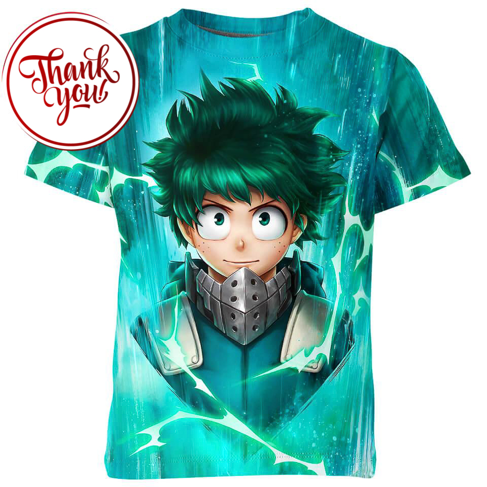 Boy Cute Deku 3D Print Unisex T-Shirt