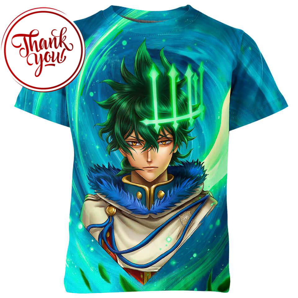 Yuno from Black Clover 3D Print Unisex T-Shirt