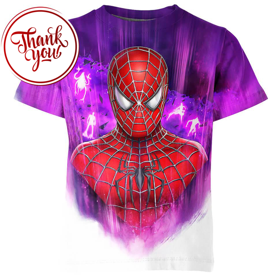 Violet Spider Man 3D Print Unisex T-Shirt