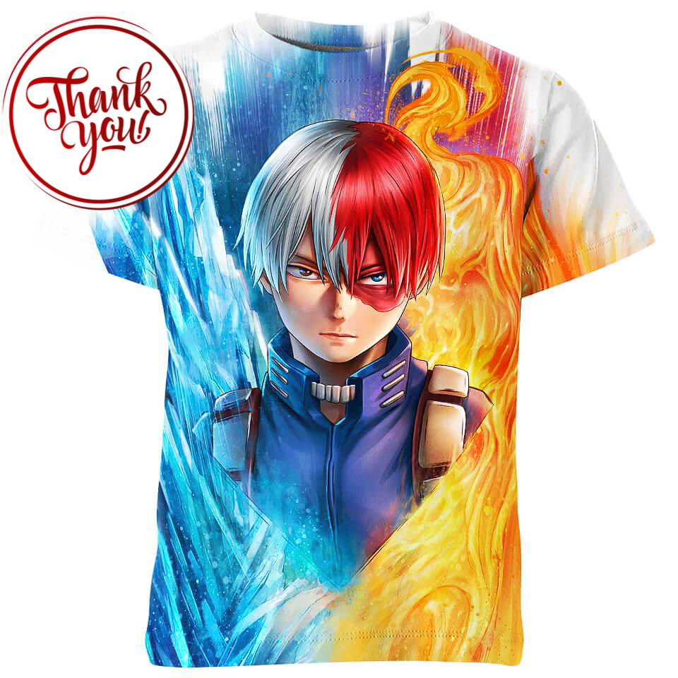 MHA Shoto Todoroki 3D Print Unisex T-Shirt