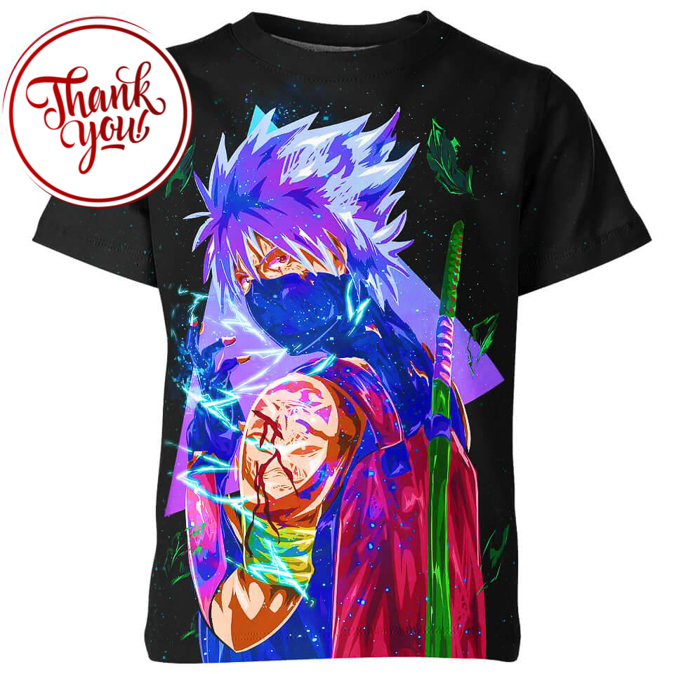 Colorful Kakashi 3D Print Unisex T-Shirt