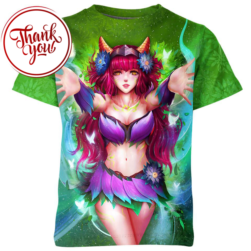 Forest God Ahri – League of Legend 3D Print Unisex T-Shirt