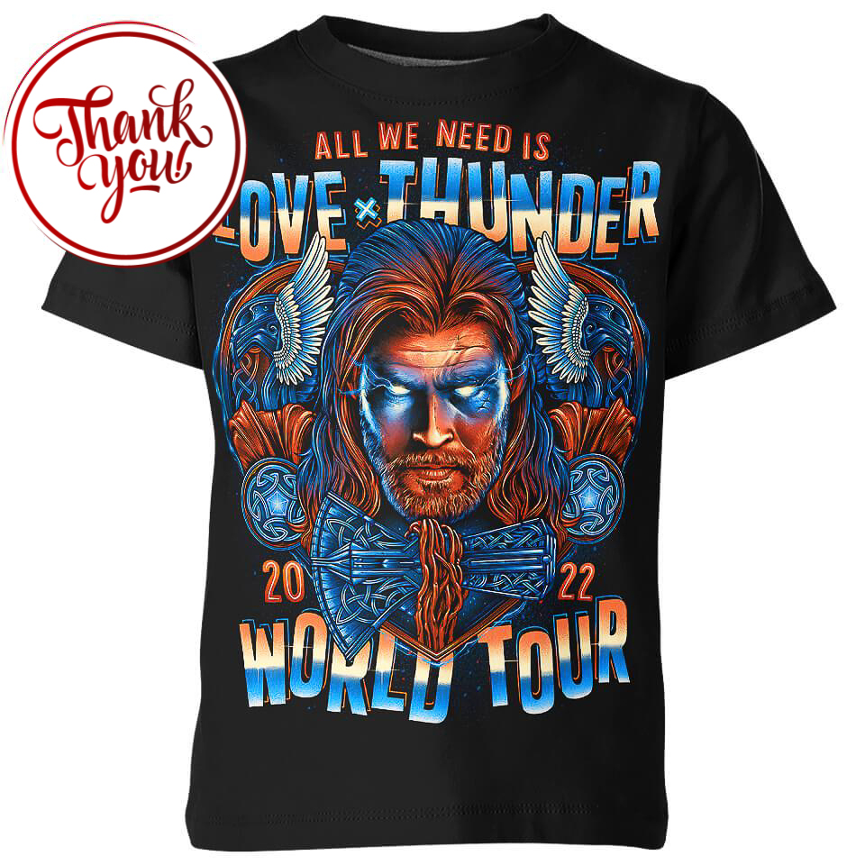 Emblem of the Thunder God Thor 3D Print Unisex T-Shirt