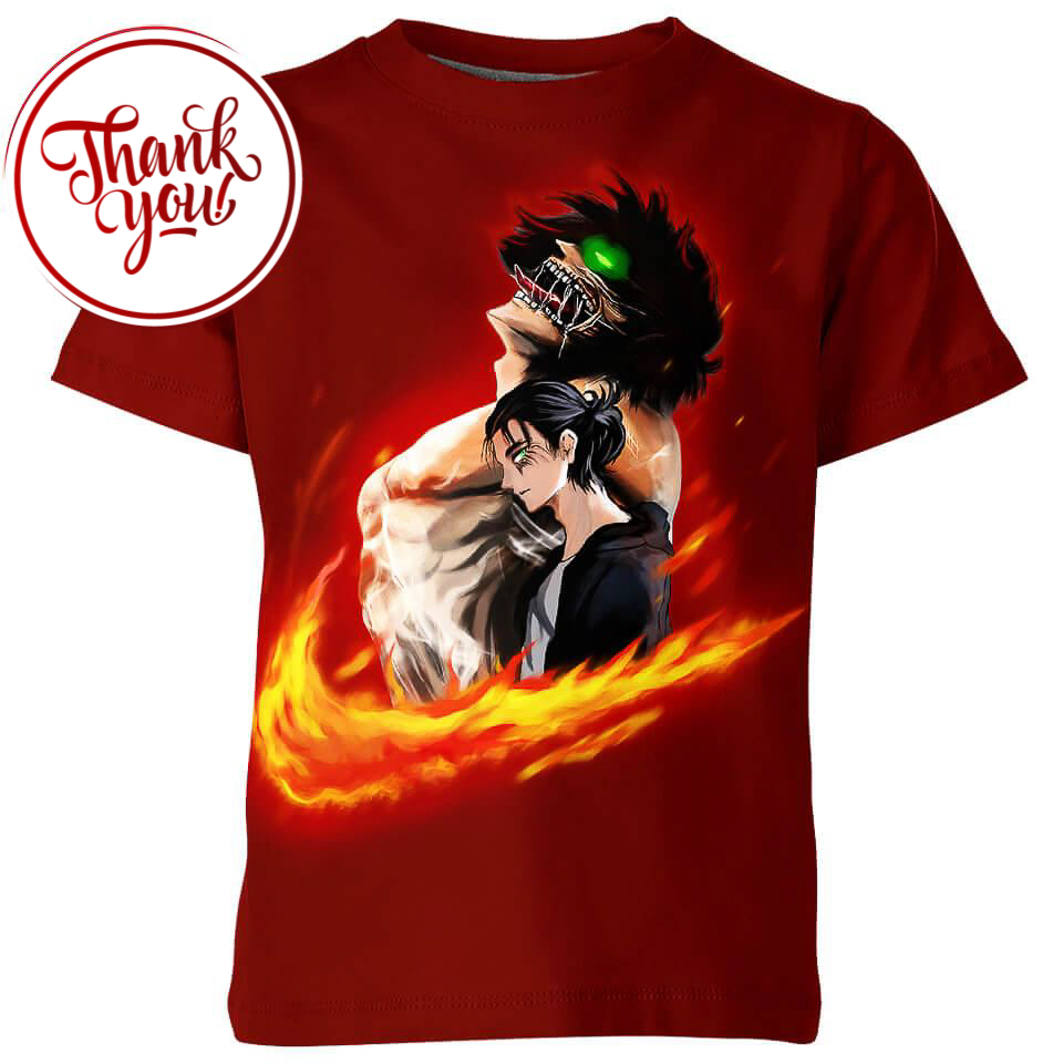 AOT Eren Yeager 3D Print Unisex T-Shirt