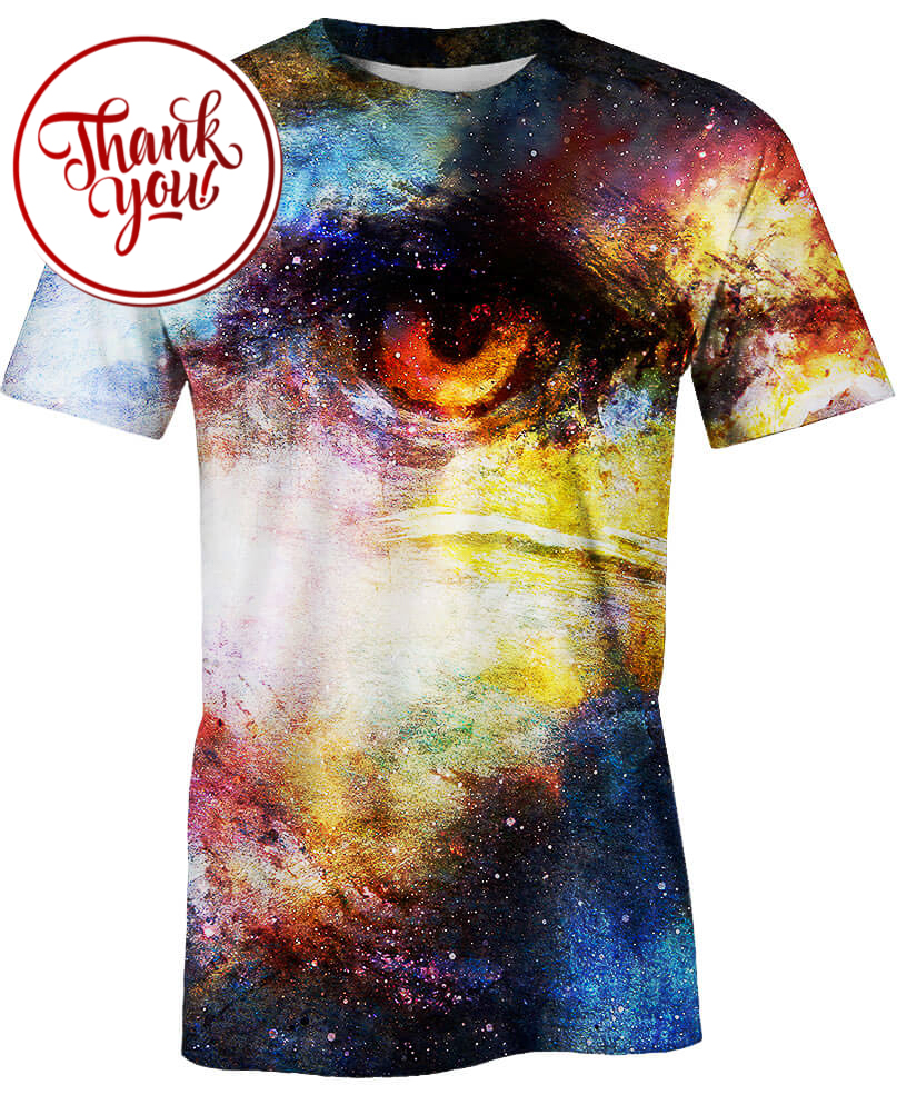 Eagle head in cosmic space 3D Print Unisex T-Shirt