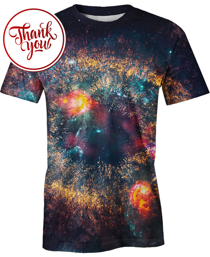 Fiery explosion in space 3D Print Unisex T-Shirt