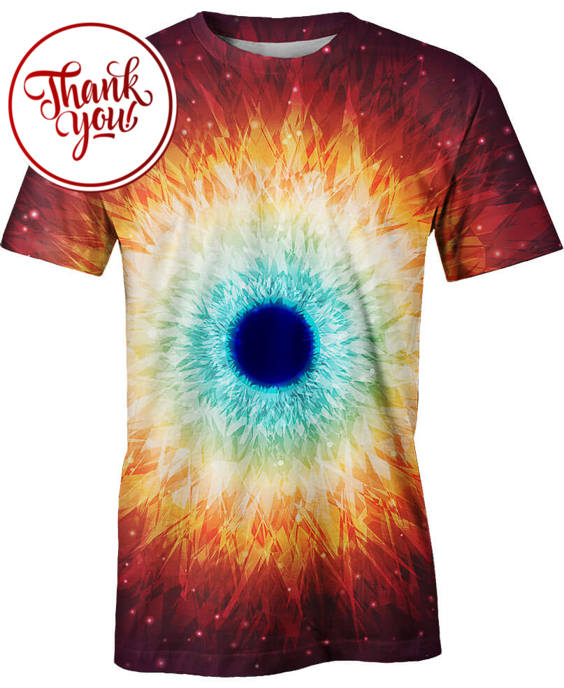 Shining Galaxy with Stars and a Black Hole 3D Print Unisex T-Shirt