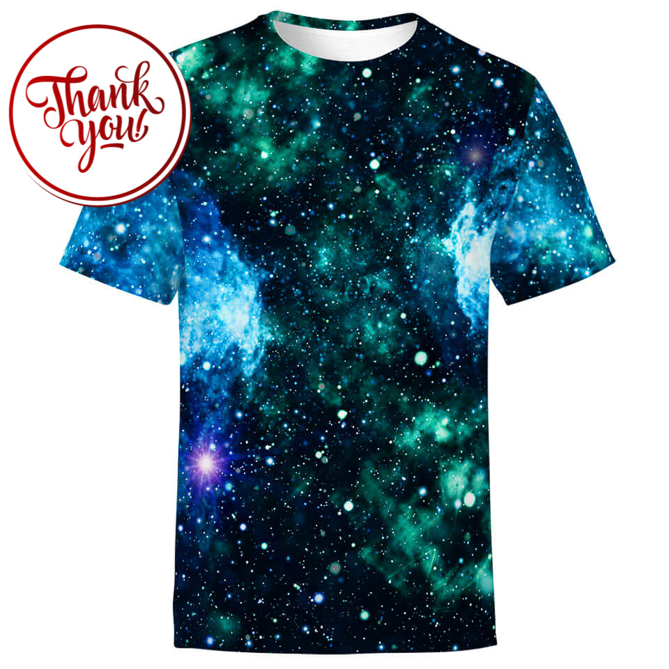 Starry Outer Space 3D Print Unisex T-Shirt