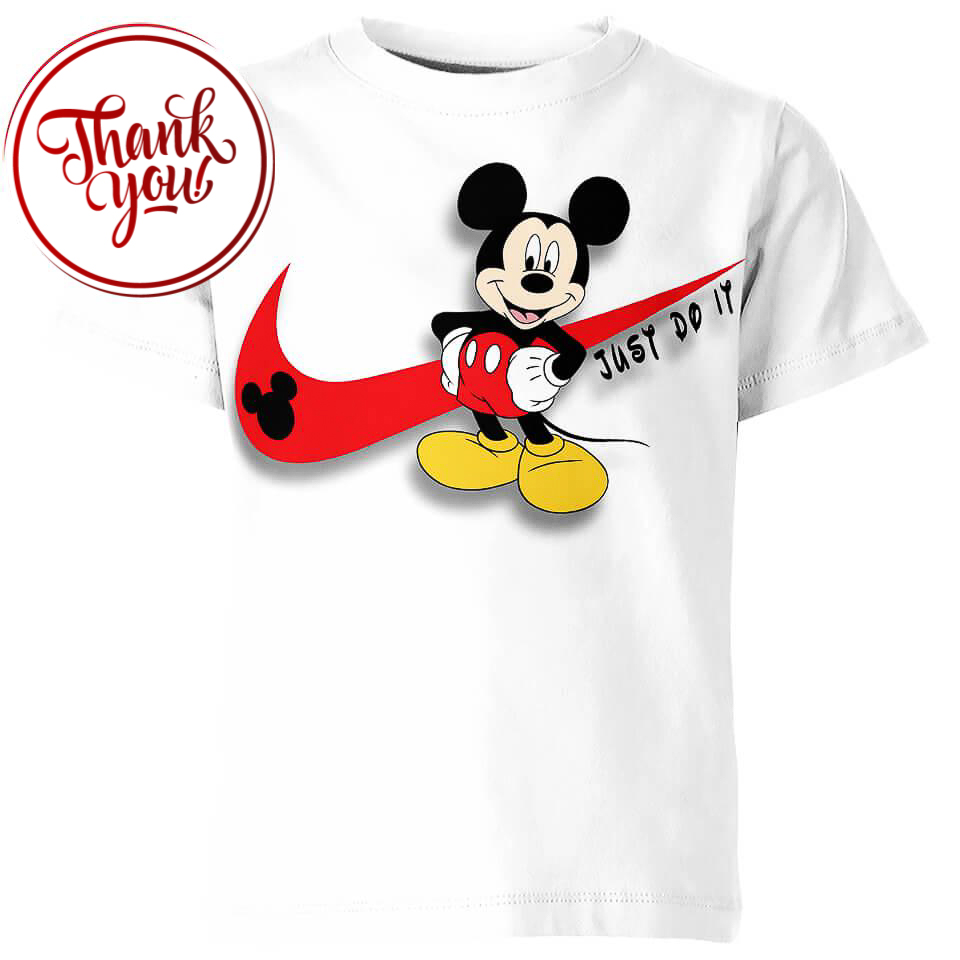 Just Do It Mickey Mouse 3D Print Unisex T-Shirt