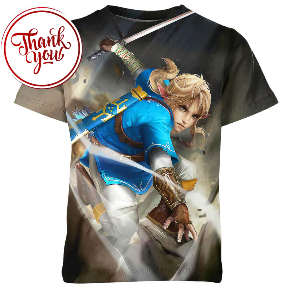 Breath Of The Wild - Link Zelda 3D Print Unisex T-Shirt