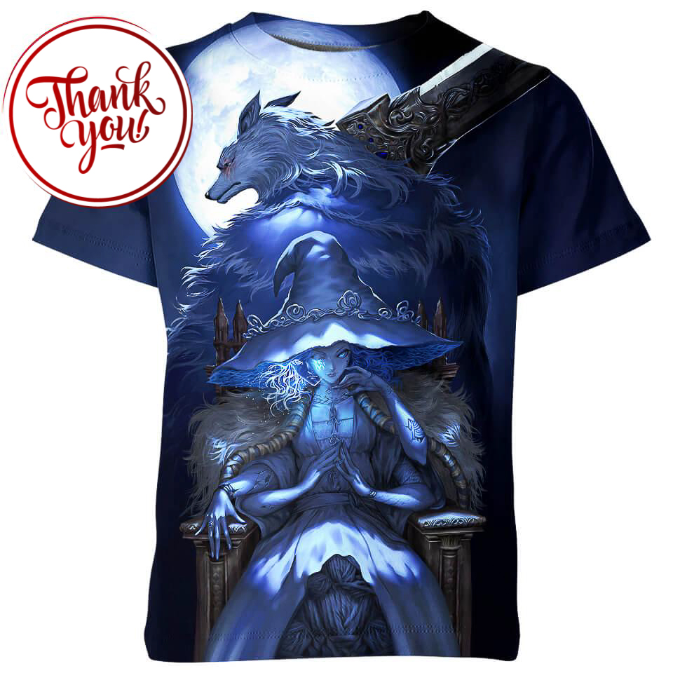 A Princess and her Vassal Elden Ring Game 3D Print Unisex T-Shirt