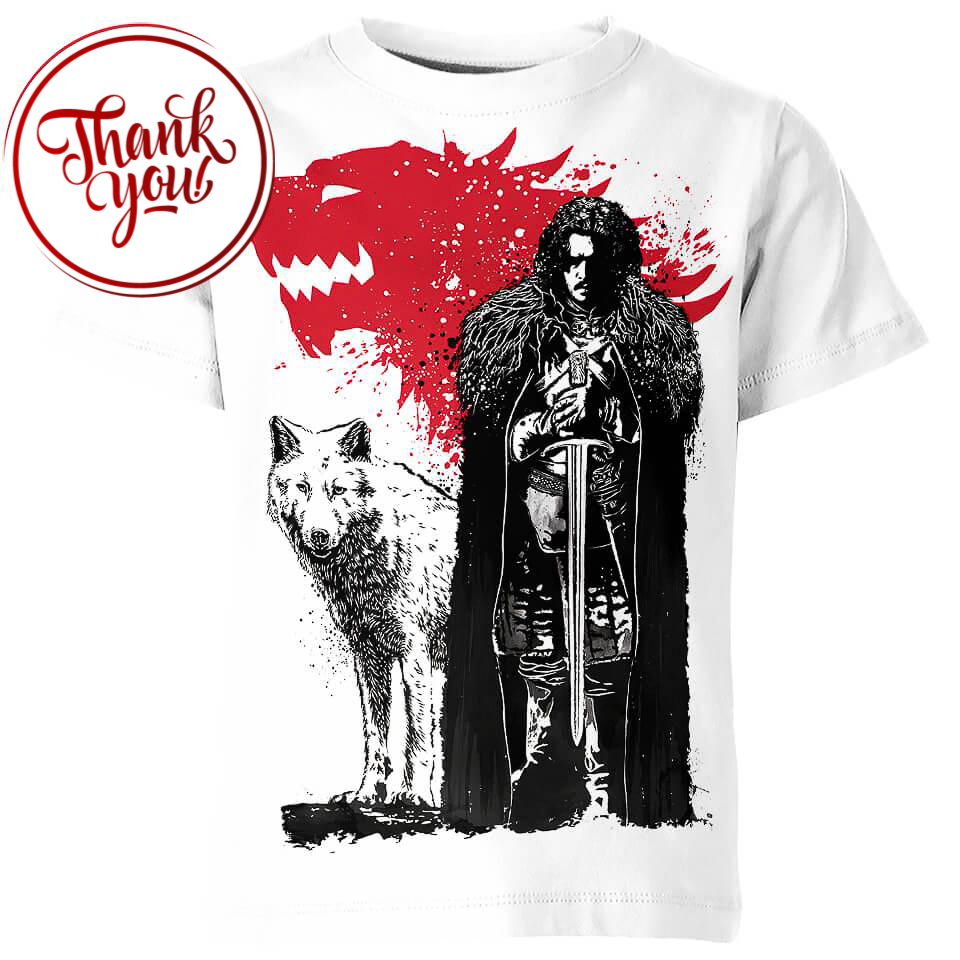 King and the Wolf - Game of Thrones 3D Print Unisex T-Shirt
