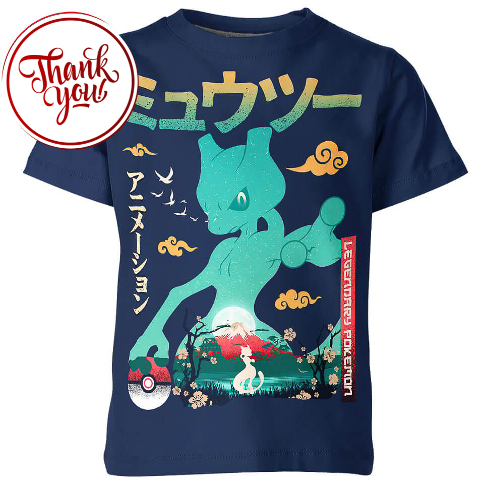 Cute Mewtwo Pokemon 3D Print Unisex T-Shirt