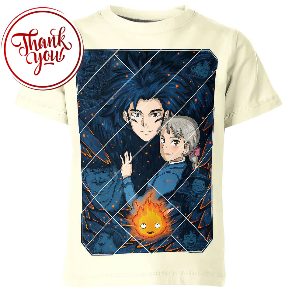 Tiles Howl’s Moving Castle 3D Print Unisex T-Shirt