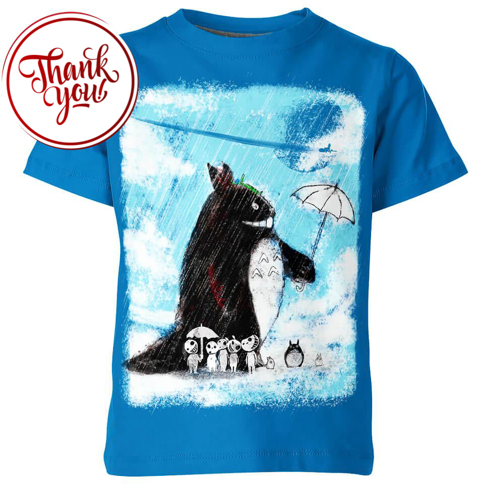 Friends Totoro 3D Print Unisex T-Shirt