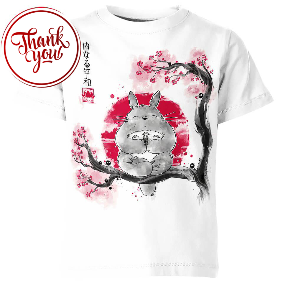 Inner Peace Sumi-e - Totoro 3D Print Unisex T-Shirt