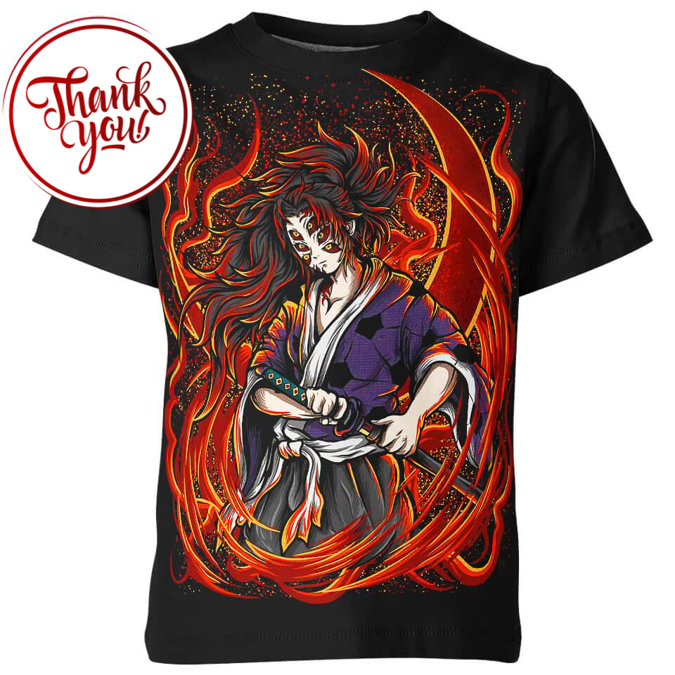 Upper Rank One Kokushibo Demon Slayer 3D Print Unisex T-Shirt