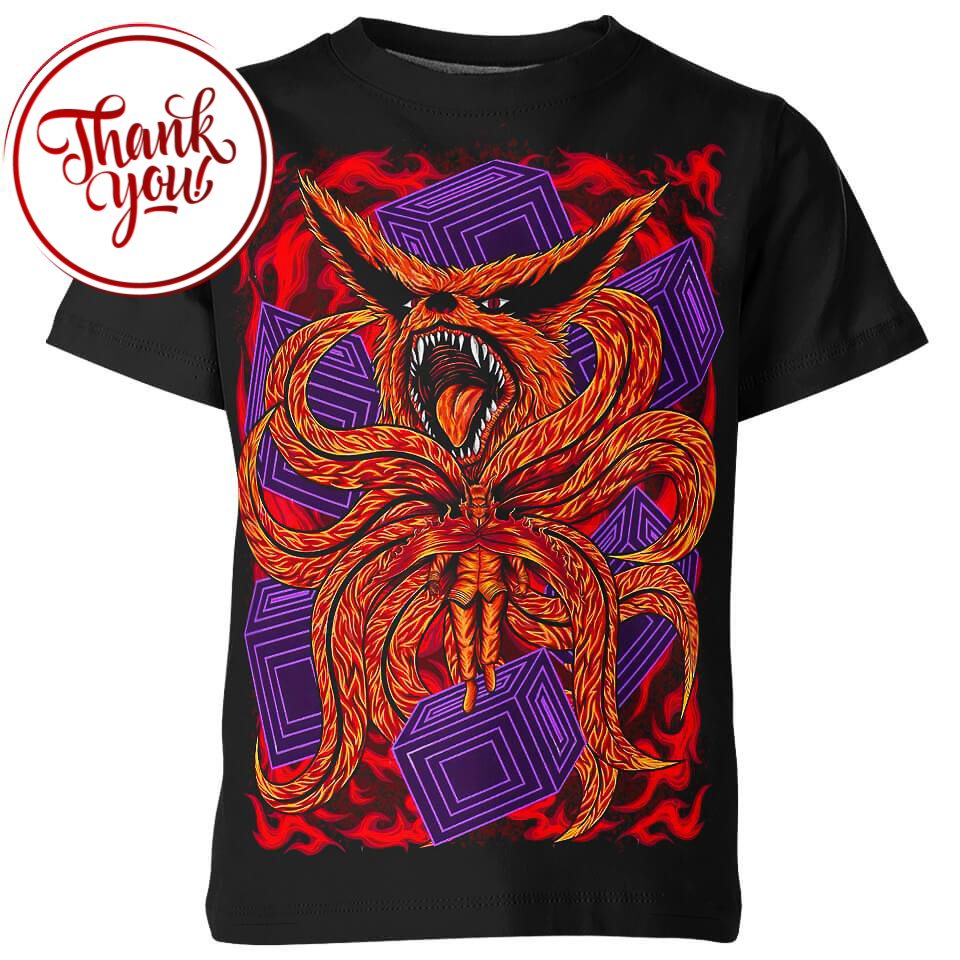 Kurama and Baryon Mode Naruto 3D Print Unisex T-Shirt