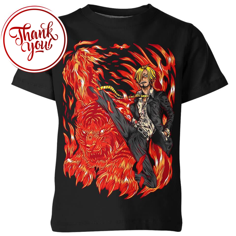 Sanji's Flint Kick - One Piece 3D Print Unisex T-Shirt