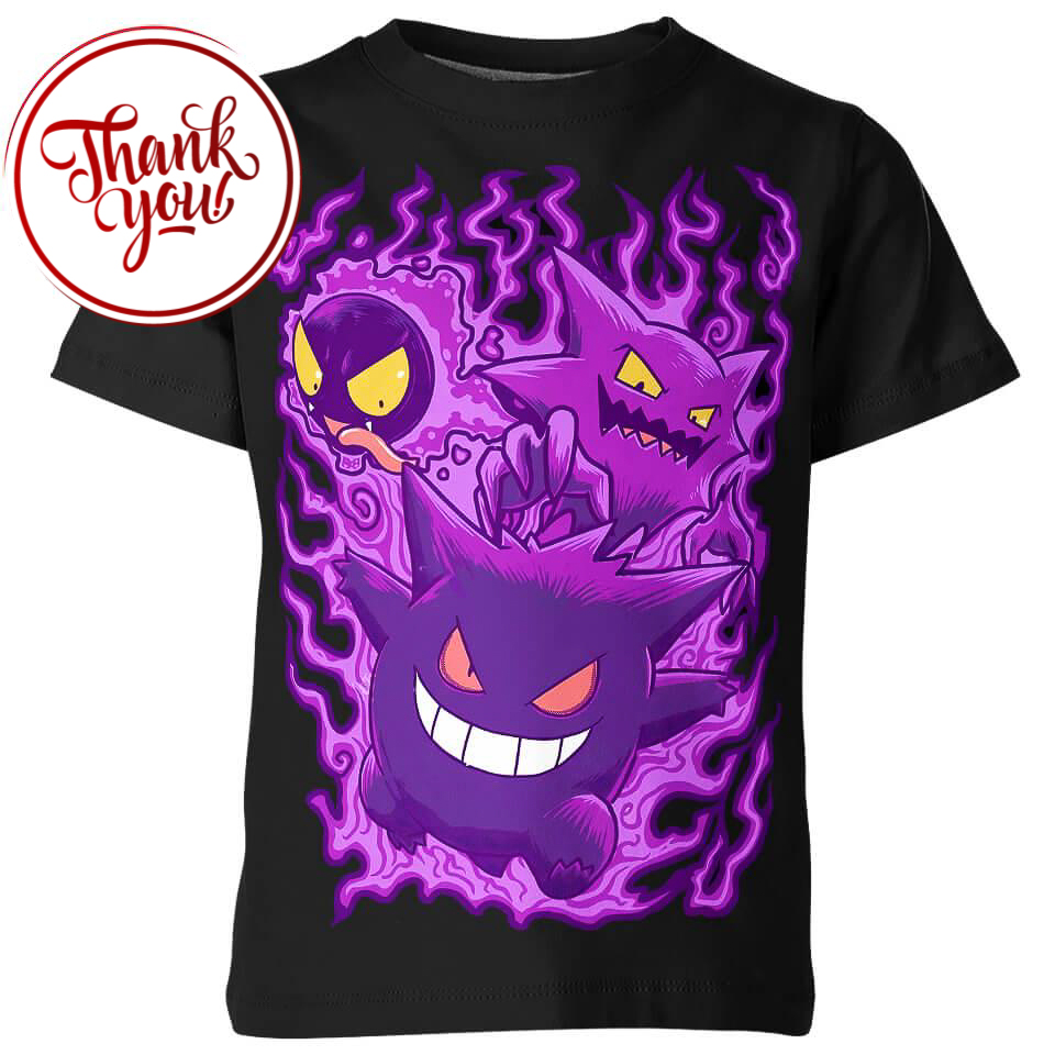 Family Ghost - Gengar 3D Print Unisex T-Shirt