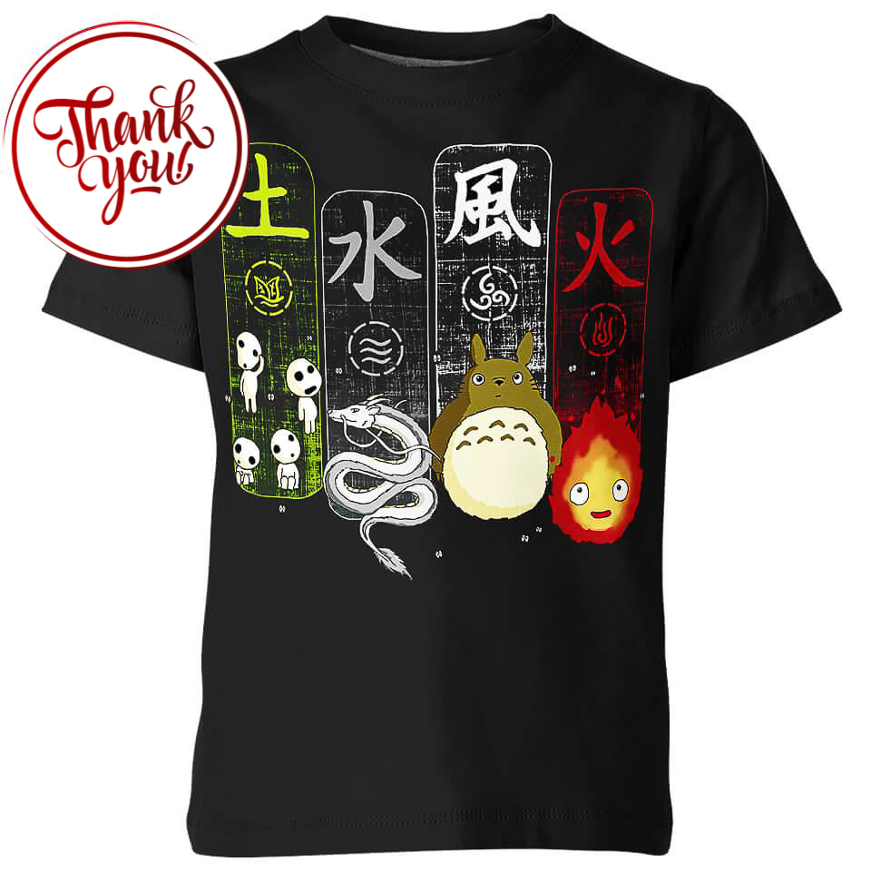 Charms Studio Ghibli 3D Print Unisex T-Shirt