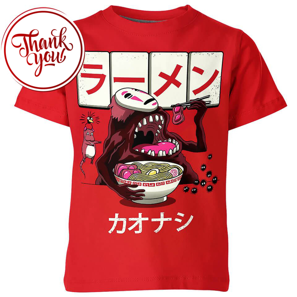 Ramen Kaonashi Spirited Away 3D Print Unisex T-Shirt