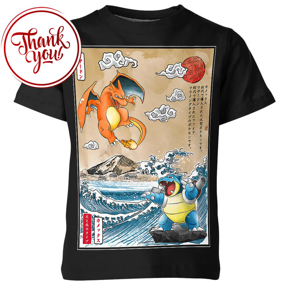Blastoise vs Charizard 3D Print Unisex T-Shirt