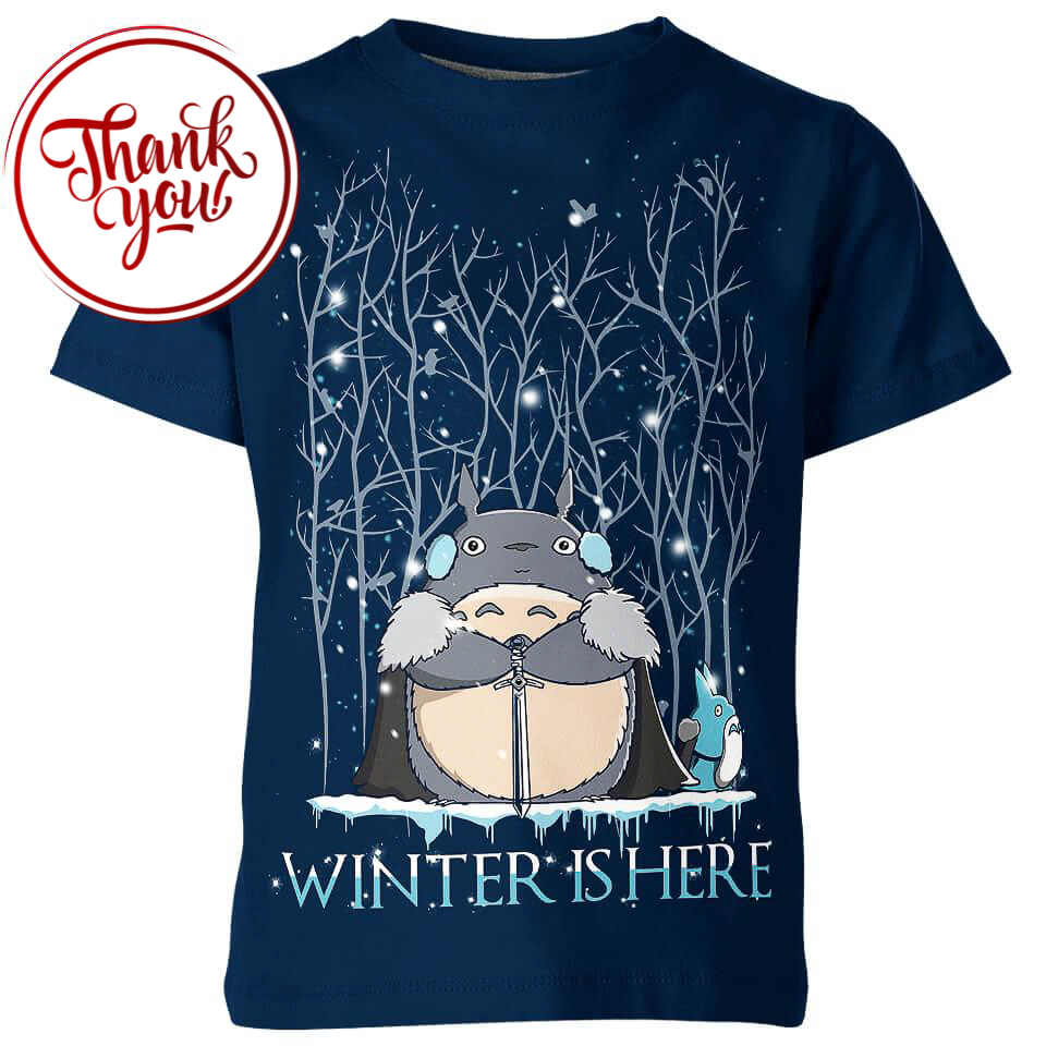 Winter Totoro 3D Print Unisex T-Shirt