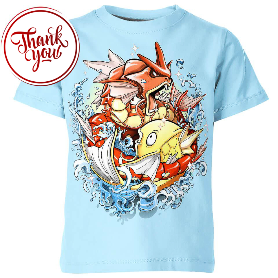 Gyarados Magikarp Pokemon 3D Print Unisex T-Shirt