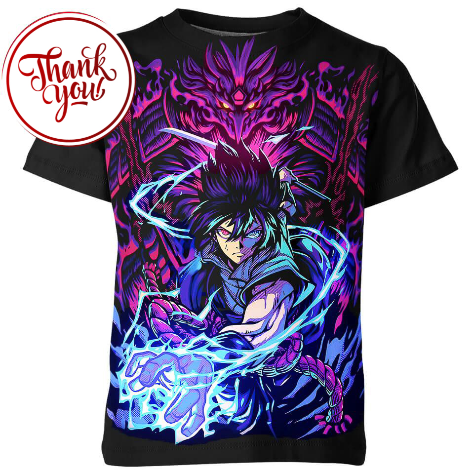 Cold and Strong Sasuke 3D Print Unisex T-Shirt
