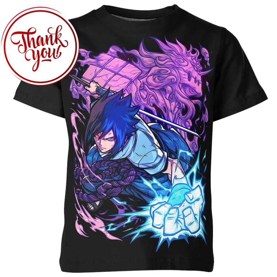 Lightning Blade Sasuke 3D Print Unisex T-Shirt