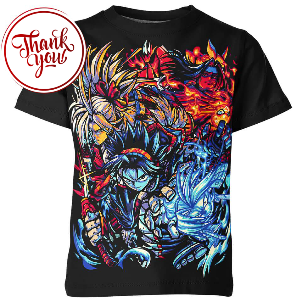 Shaman King Anime 3D Print Unisex T-Shirt