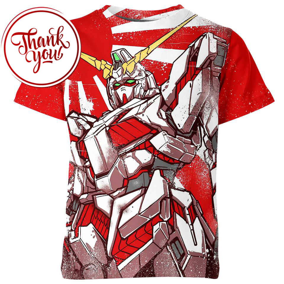 Unicorn Gundam 3D Print Unisex T-Shirt