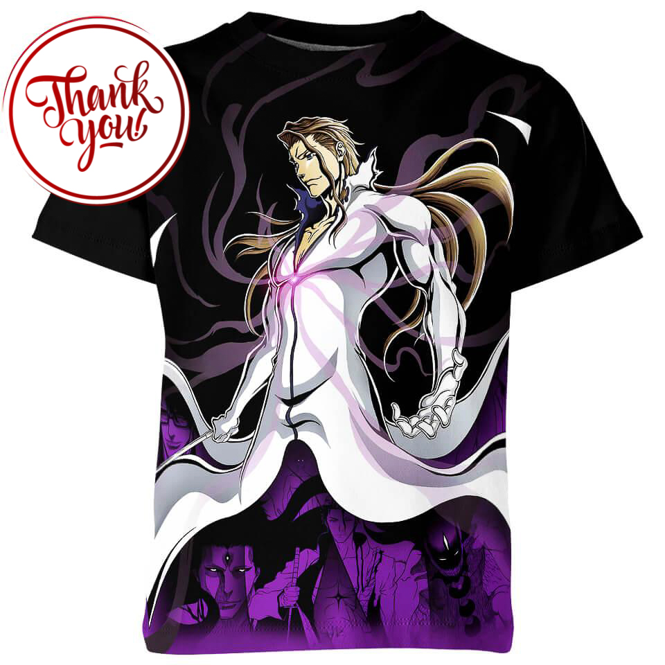Hollow Aizen Bleach 3D Print Unisex T-Shirt
