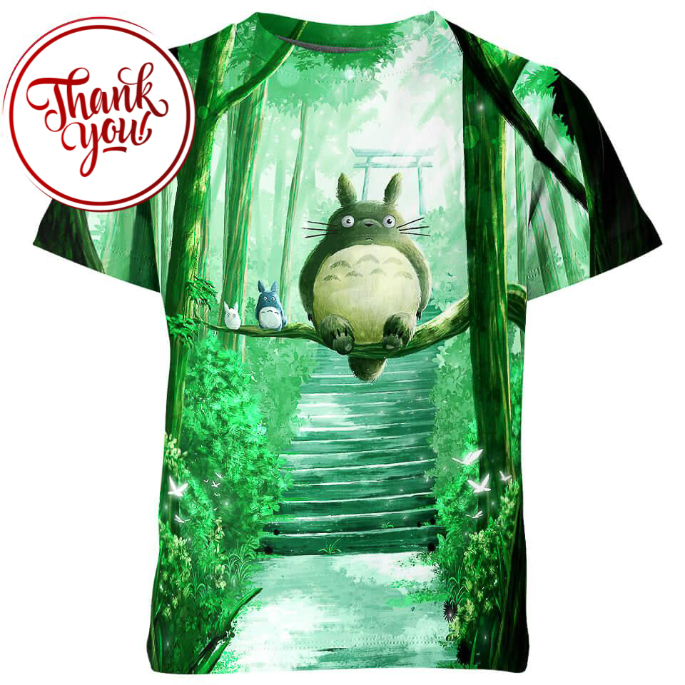 Green Path In Forest - Totoro 3D Print Unisex T-Shirt