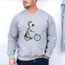 Zebra On Bike Black White Stripe Biking Sweatshirt