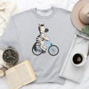 Zebra On Bike Black White Stripe Biking Sweatshirt